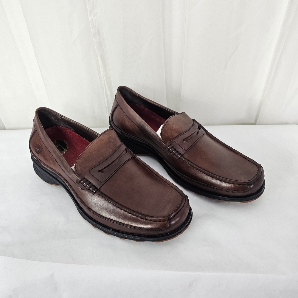 G-Defy Gravity Defyer By AIW Men's Chestnut Brown Penny Loafers Size 11.5
